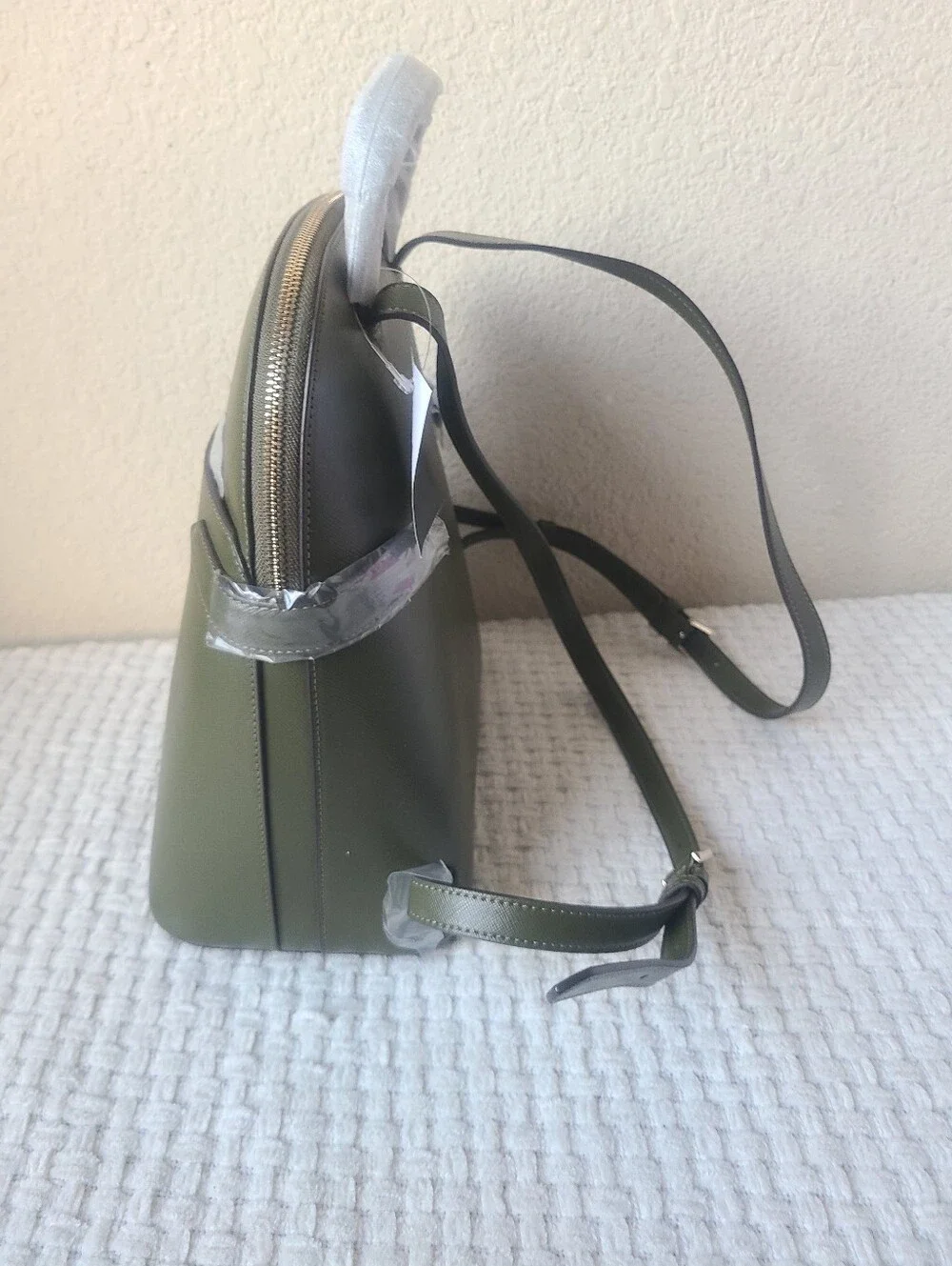 Kate Spade New York Olive Green Dome Backpack Saffiano Leather